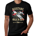 P-51D Mustang Vintage North American P-51D Fighter Warbirds  Durable T-Shirt