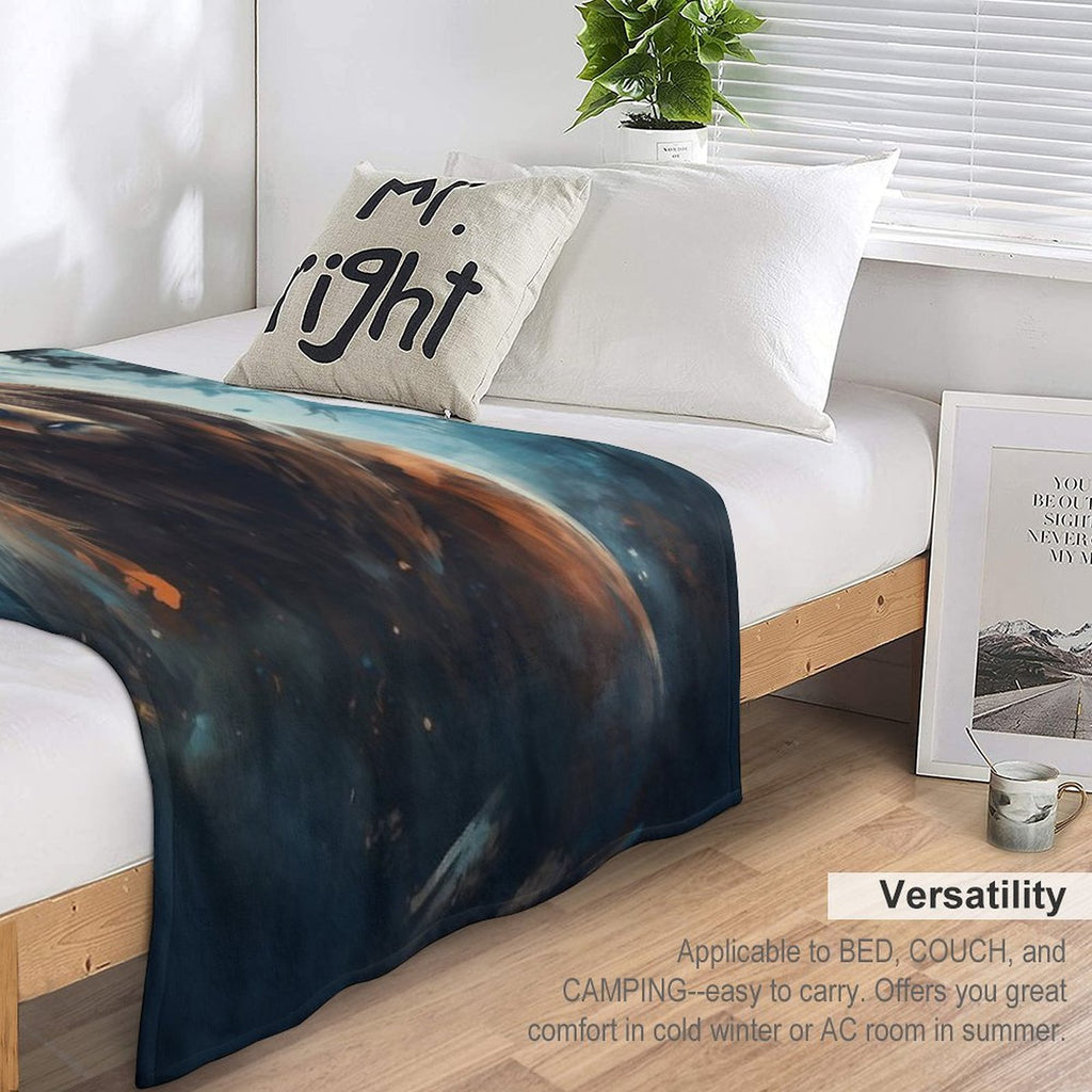 Majestic Grizzly Bear Eco-conscious Throw Blanket