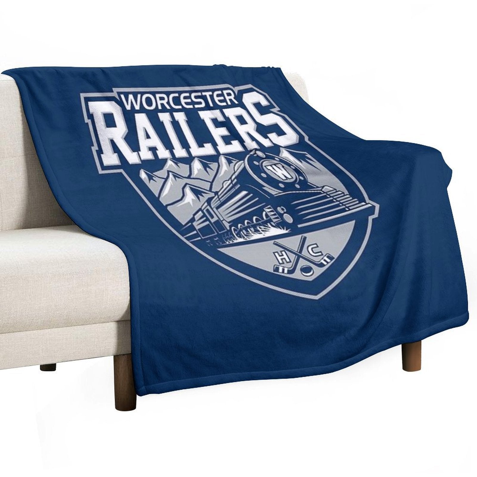 The Worcester Railers Premium Throw Blanket