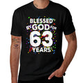 Blessed By God For 63 Years Happy 63rd Birthday  Soft T-Shirt