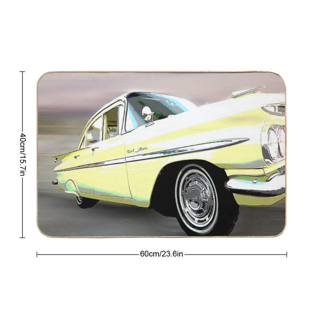 Classic Retro Car  High-Traffic Bath Mat