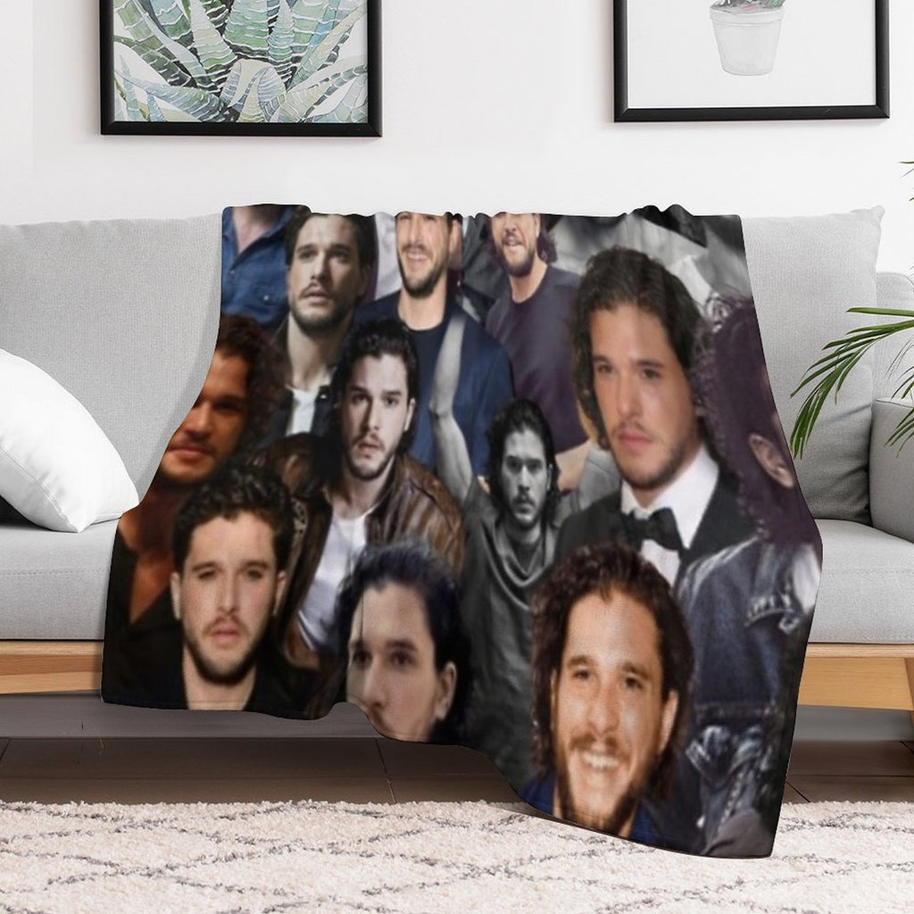 Kit Harington Collage Comfort Throw Blanket