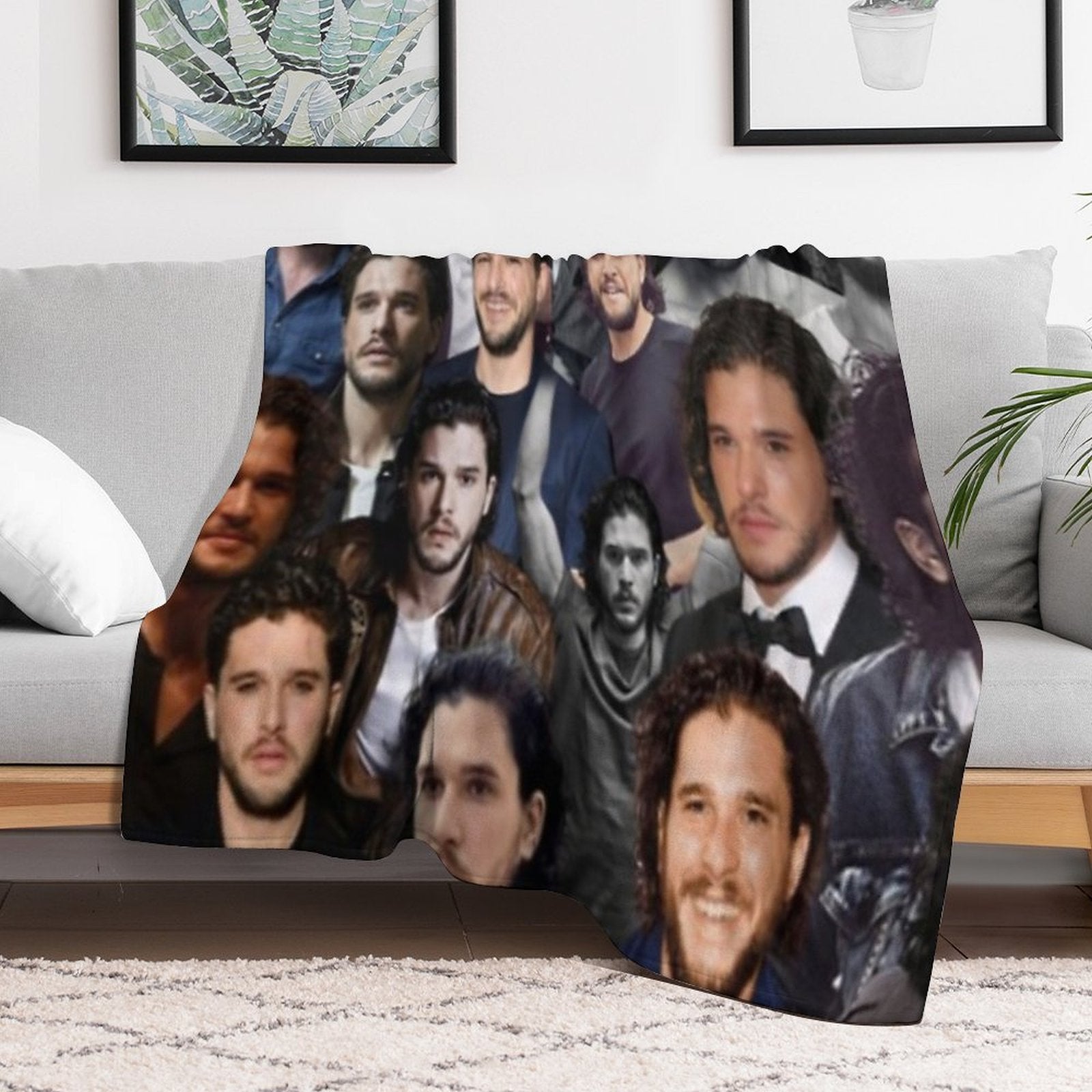 Kit Harington Collage Comfort Throw Blanket