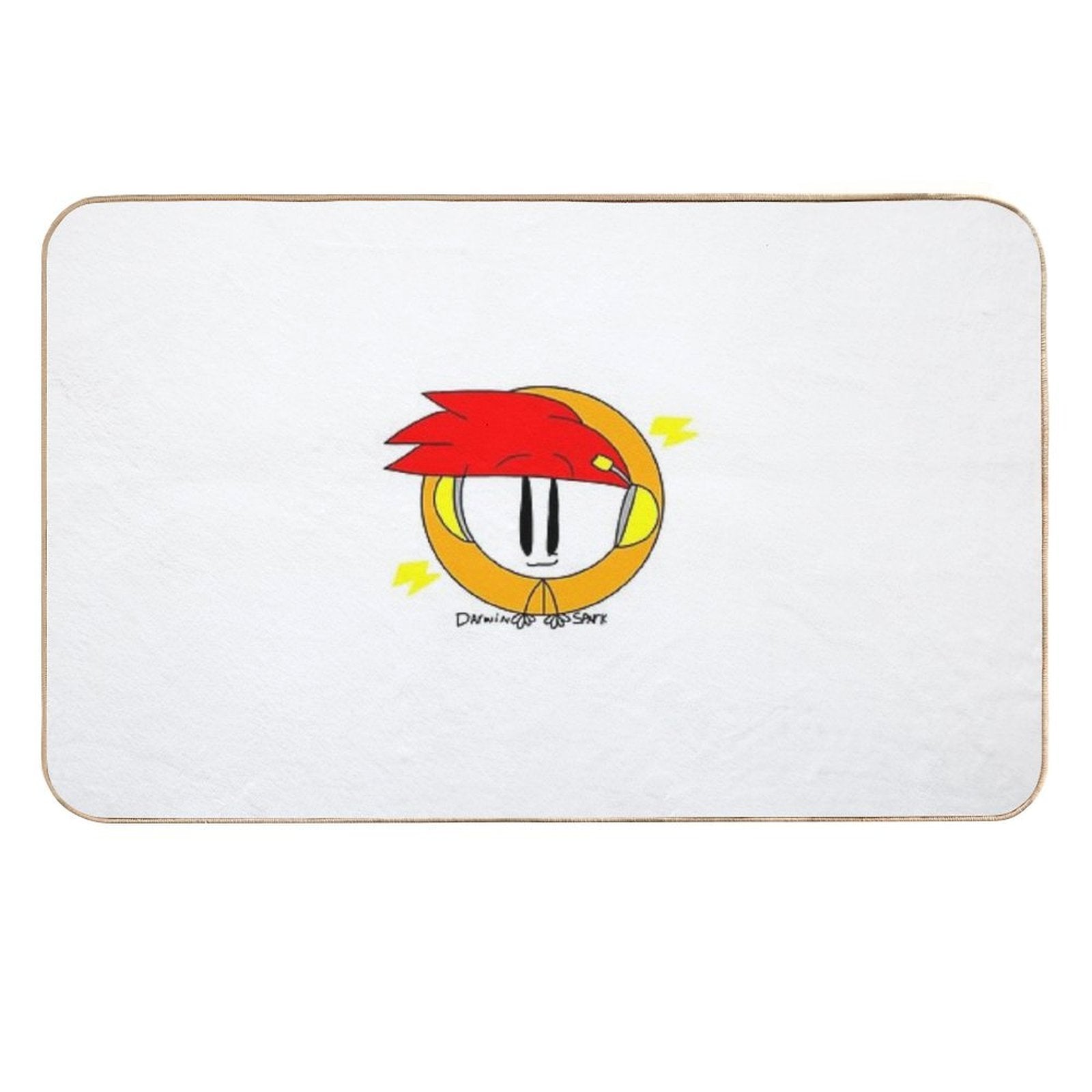 Darwin Spark Character Logo  Pet-Safe Bath Mat