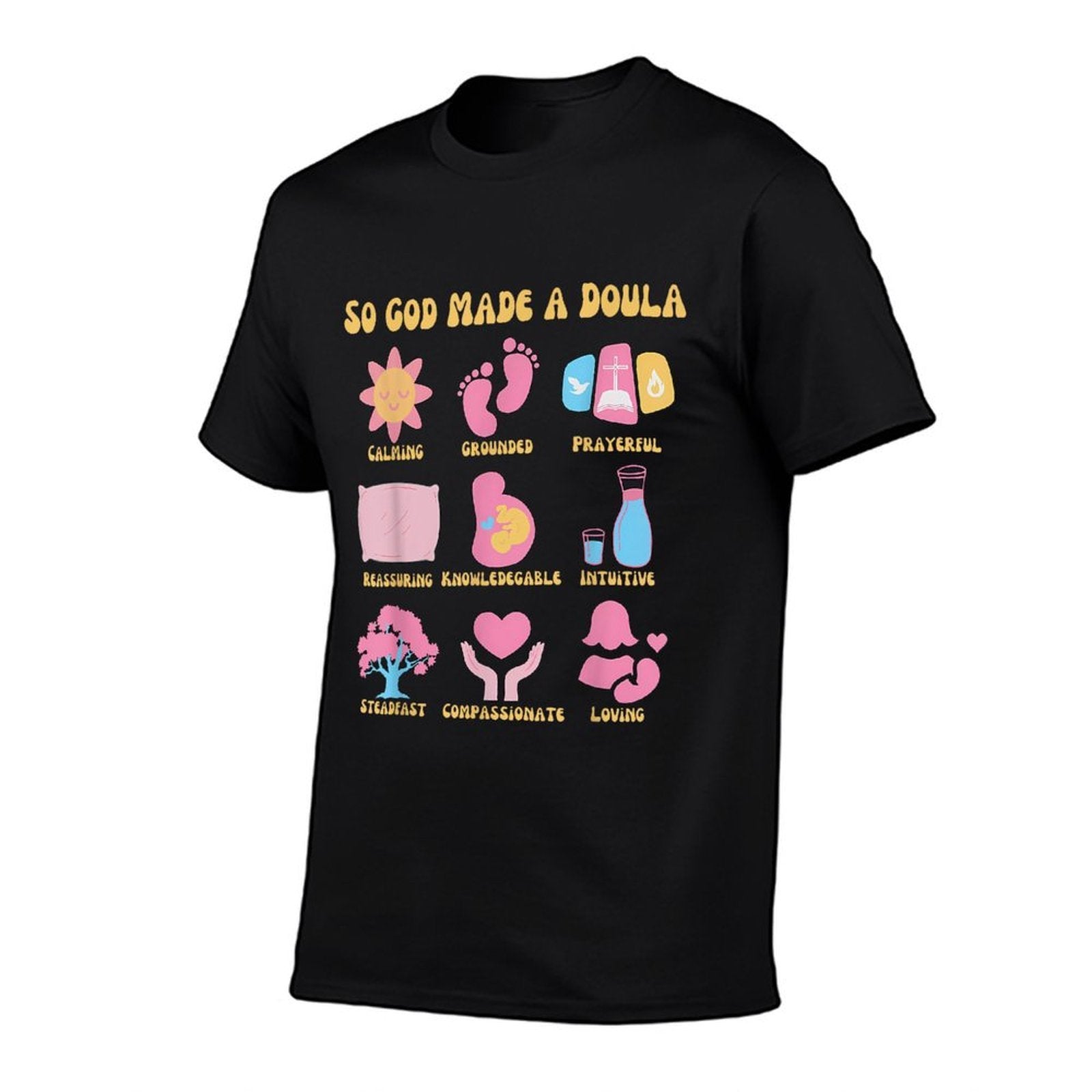 Retro Christian Doula Life Birth Worker So God Made A Doula  Vintage-inspired T-Shirt
