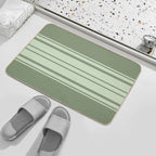 Simple Horizontal Stripes Design - Green  High-Traffic Bath Mat