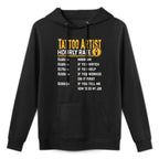 Tattoo Artist Hourly Rate - Funny Tattoo Artist Tattoo Lover Casual Wear Hoodie