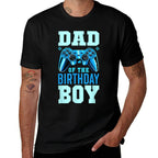 Dad of The Birthday Boy Matching Video Gamer Birthday Party  Oversized Silhouette T-Shirt