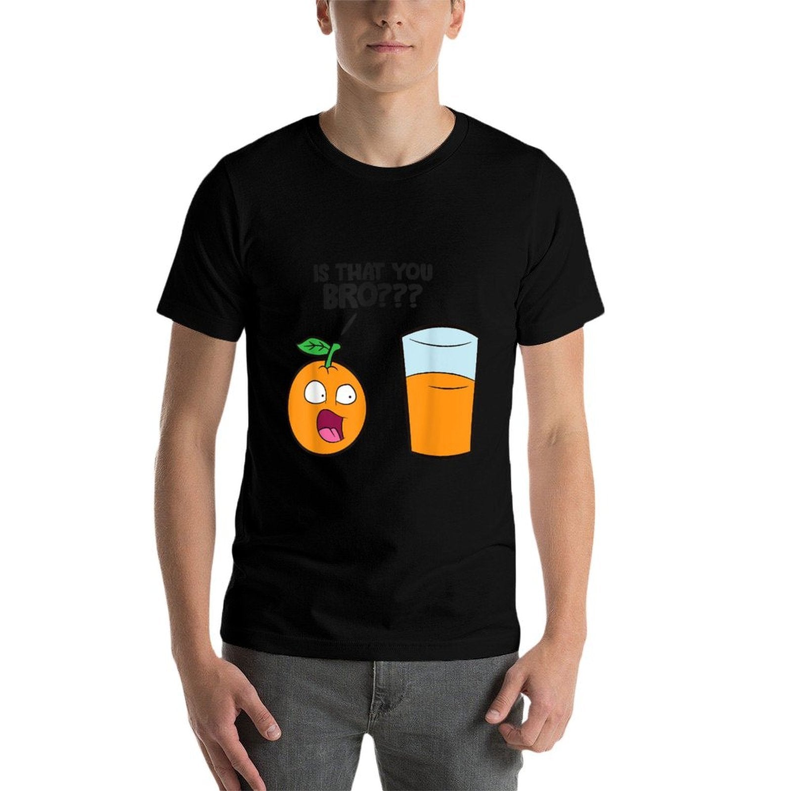 Is That You Bro Kawaii Fruit Funny Orange Juice  Summer-ready Fabric T-Shirt