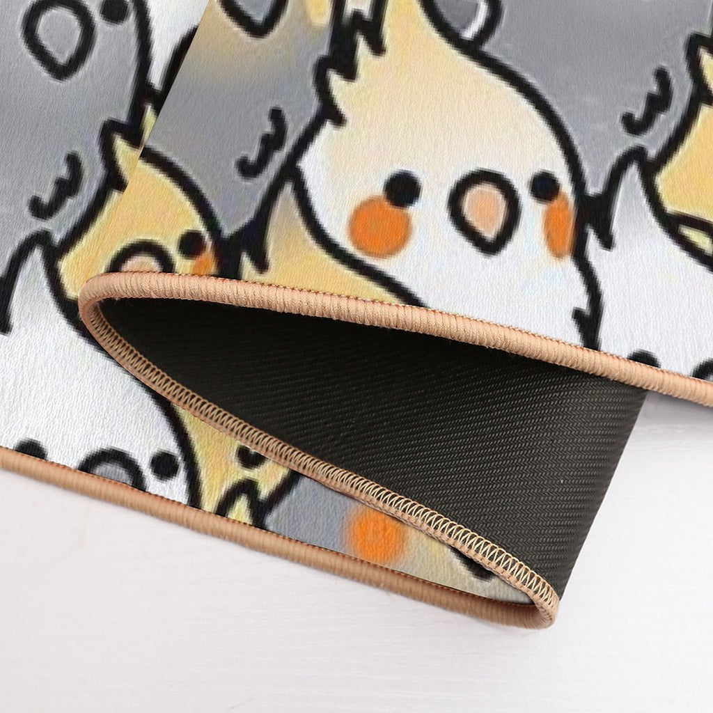 Chubby Cockatiel Party  Easy Maintenance Bath Mat