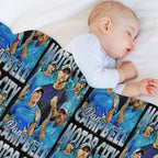 Vintage Dan Campbell Eco-conscious Throw Blanket