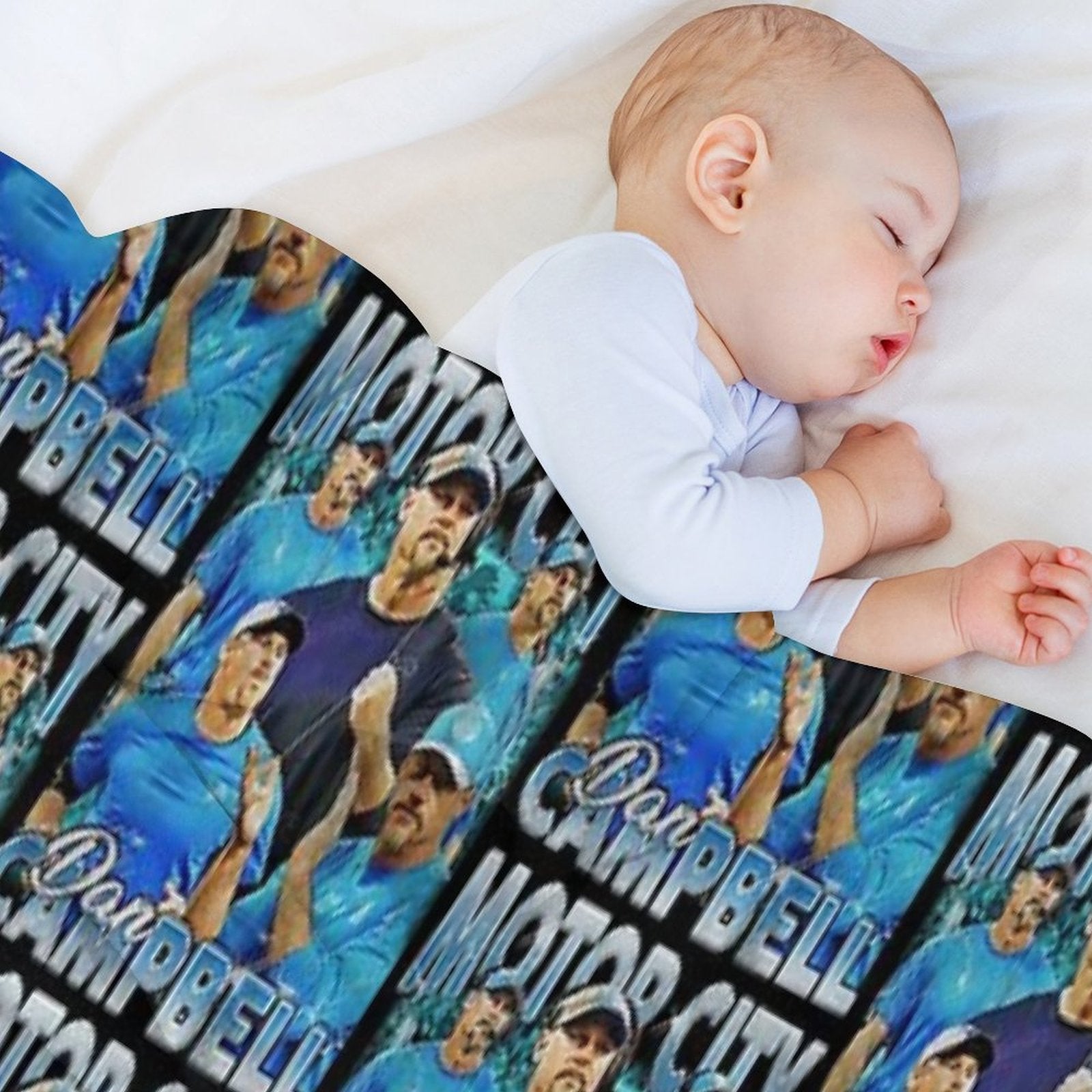 Vintage Dan Campbell Eco-conscious Throw Blanket