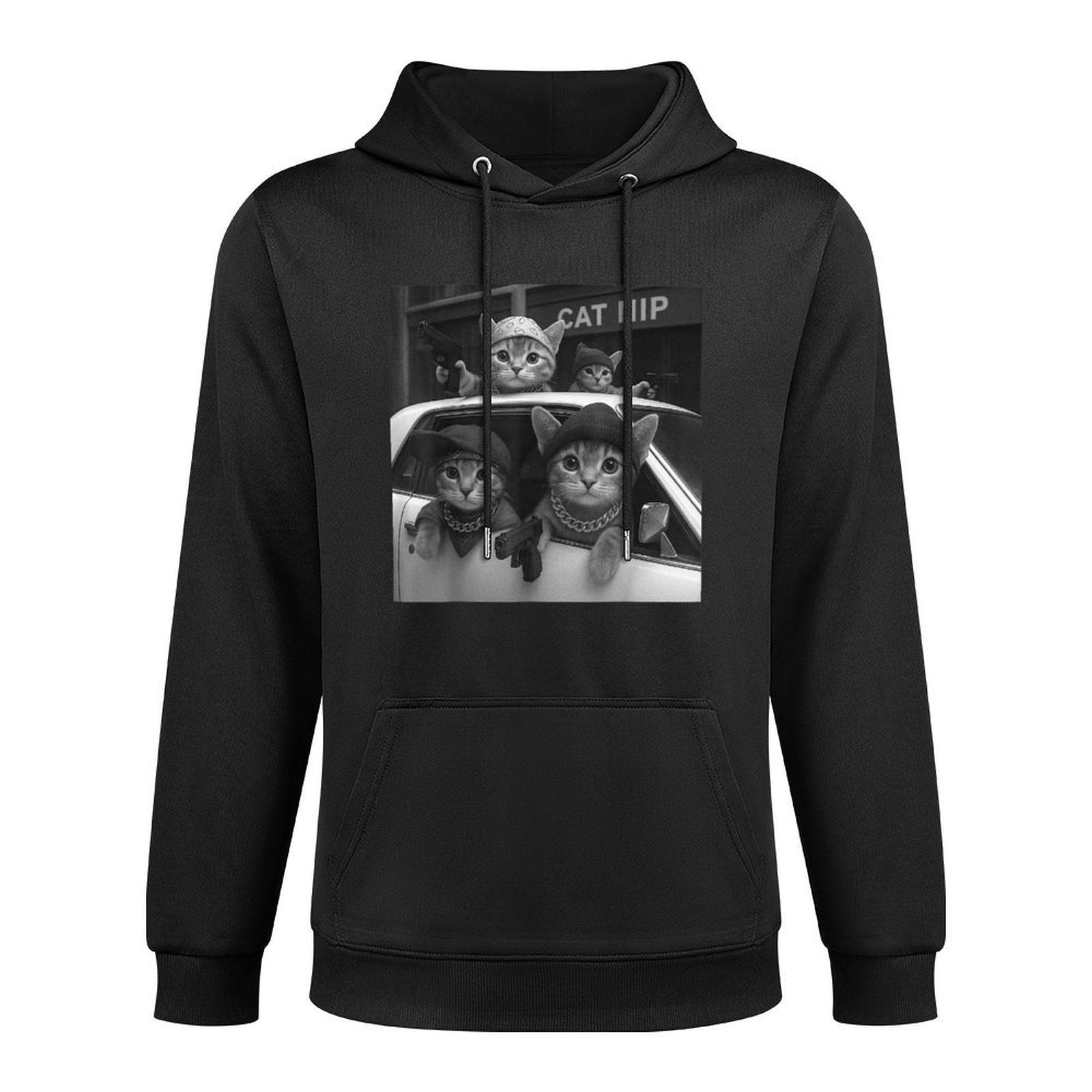 Cat Gang Vintage Funny Kitty Gangster Meme All-Day Comfort Hoodie