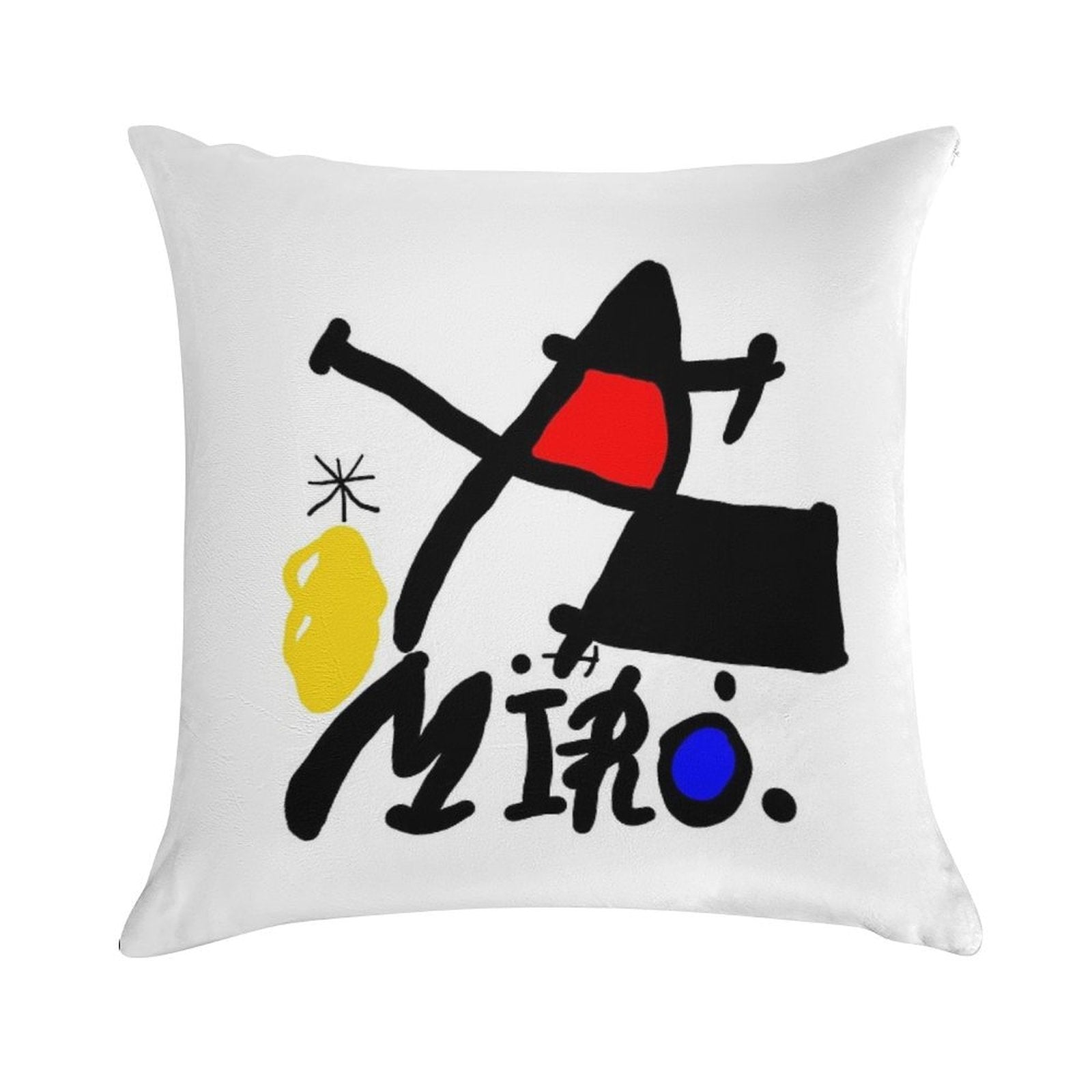 Joan Miro Abstract Painting Digital Recreation Soft Ultra-Soft Texture Throw Pillow