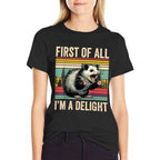 Opossum First Of All Im A Delight Possum Gifts For Men Women  Heathered Texture T-Shirt