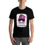 7th Grade Teacher In October We Wear Pink Cancer Awareness Comfortable T-Shirt
