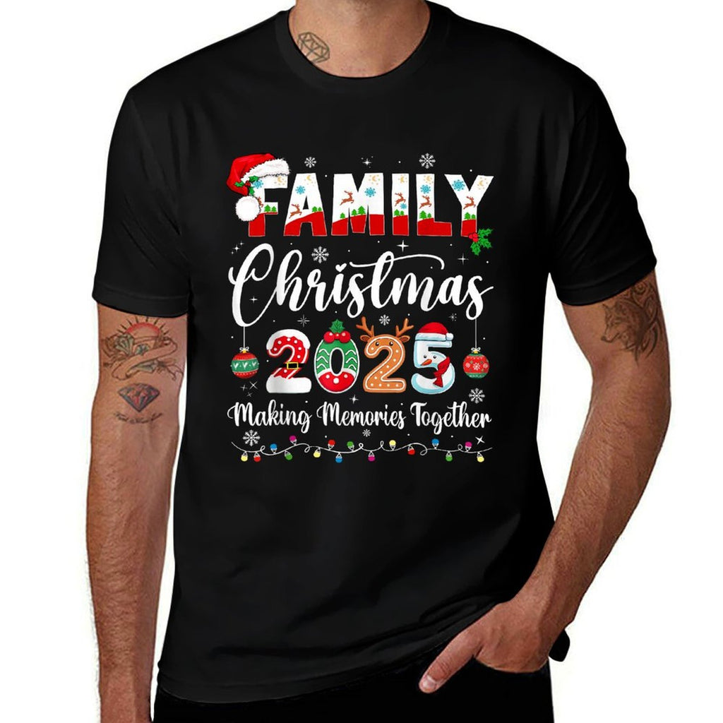 Family Christmas 2025 Making Memories Together Matching  Easy-care T-Shirt