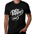 Dr. Pepper Classic Diet Soda Pop Center Logo  Ribbed Collar T-Shirt