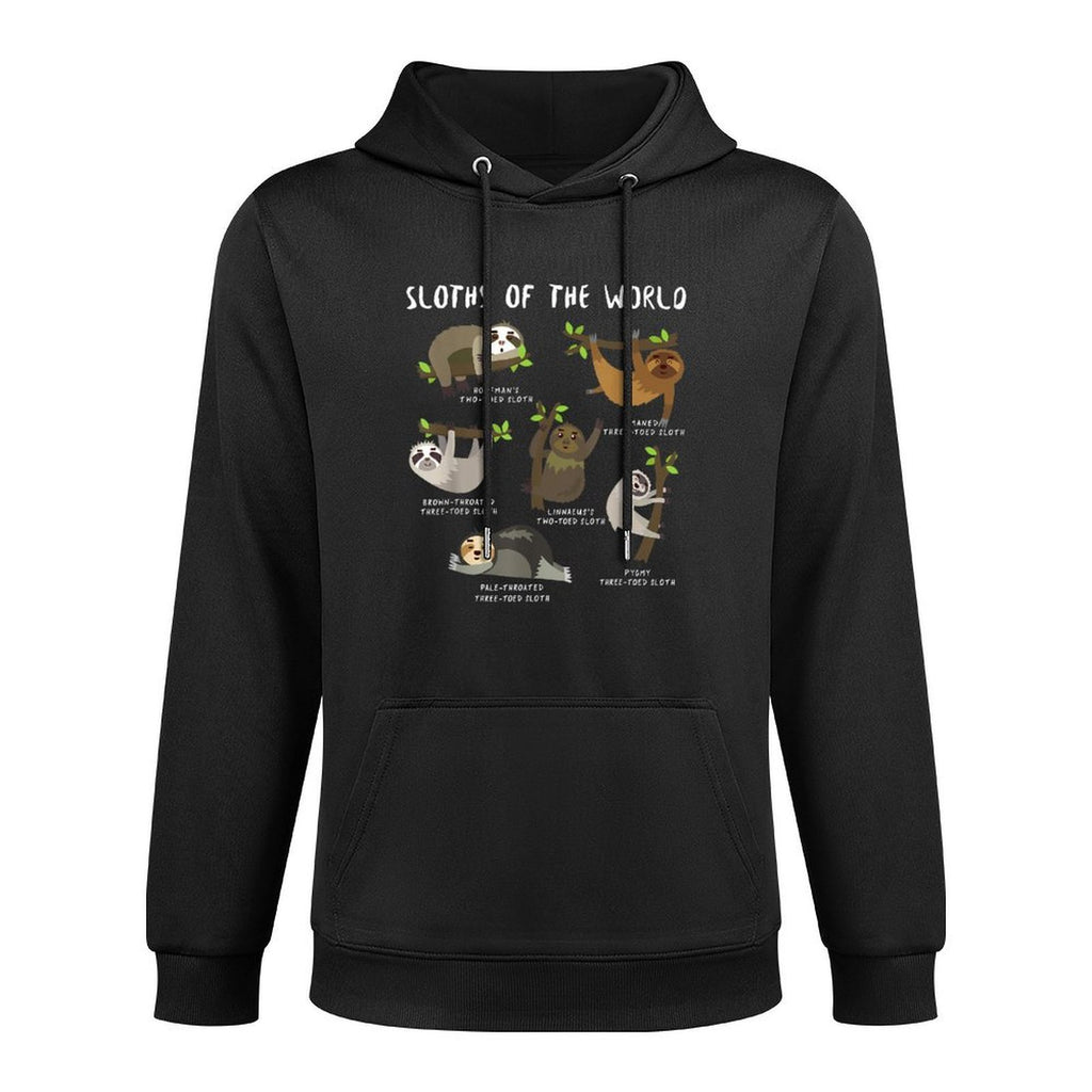 Kids Youth Boys Sloth Animal Design Themed - Types of Sloths Unisex Design Hoodie