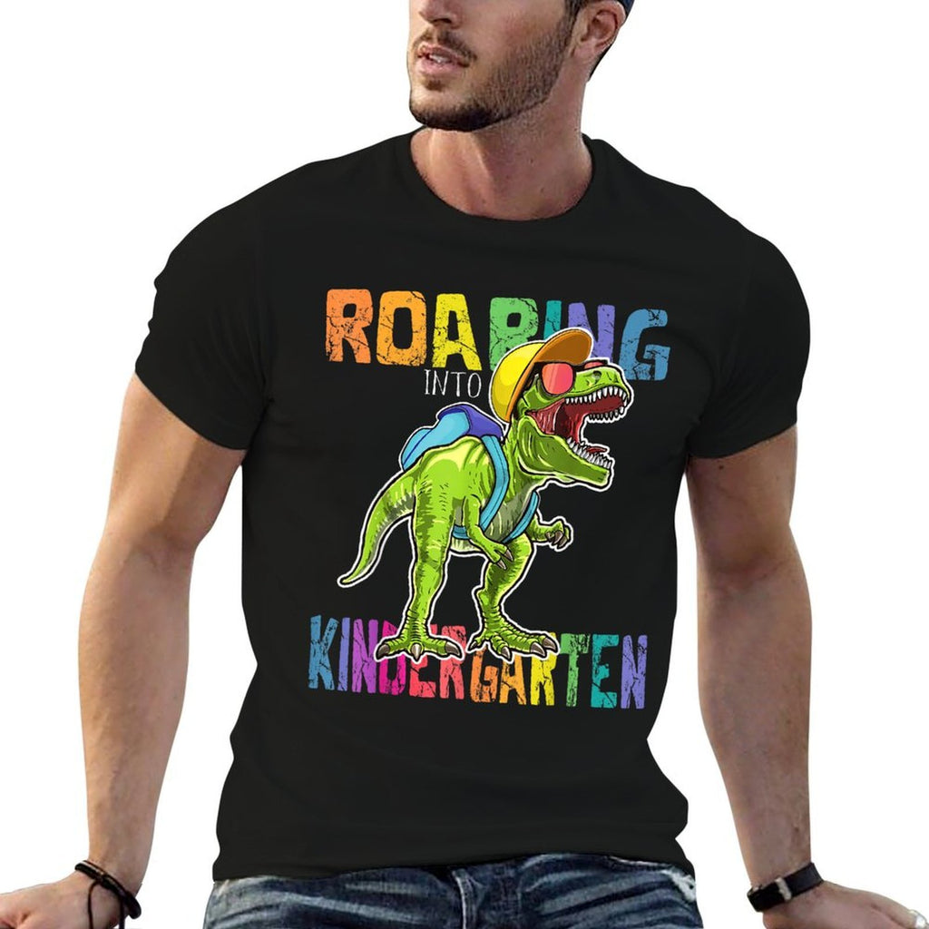 Roaring Kindergarten Dinosaur T Rex Back to School Boys Gift  Trendy Pattern T-Shirt