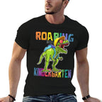 Roaring Kindergarten Dinosaur T Rex Back to School Boys Gift  Trendy Pattern T-Shirt