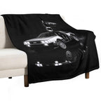 1982 DeLorean DMC-12 Iconic Artwork - Retro Car Art Shrink-resistant Throw Blanket