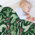 Dragon Fire Dark Green Velvety-soft Throw Blanket