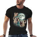 Three Hyena Moon  3 Laughing Hyenas Howling Meme Cursed  Breathable T-Shirt