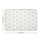 Sunny Yellow Heart Gingham Joy  Anti-Trip Bath Mat