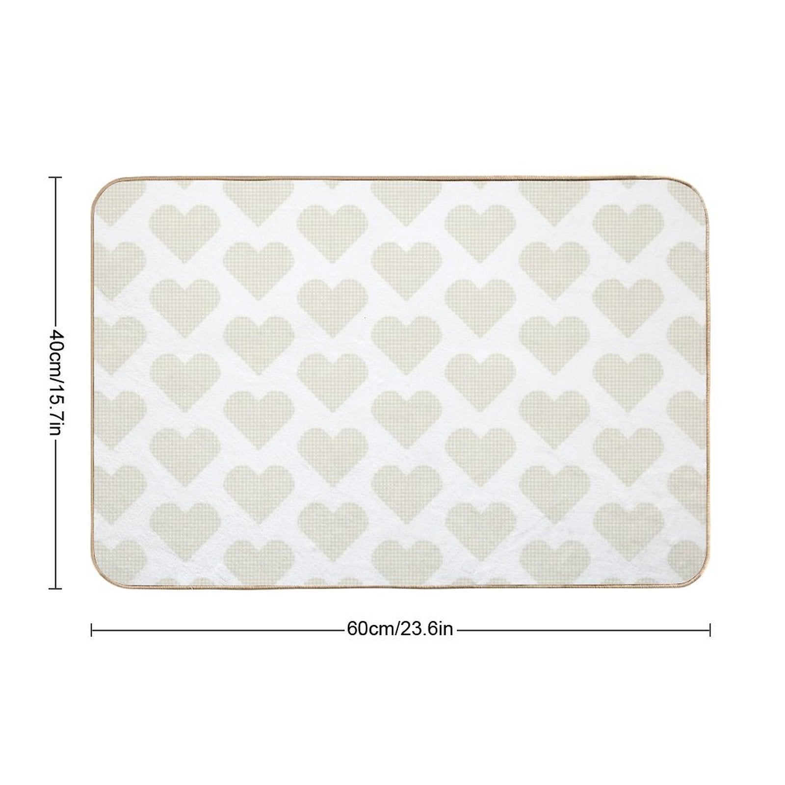 Sunny Yellow Heart Gingham Joy  Anti-Trip Bath Mat