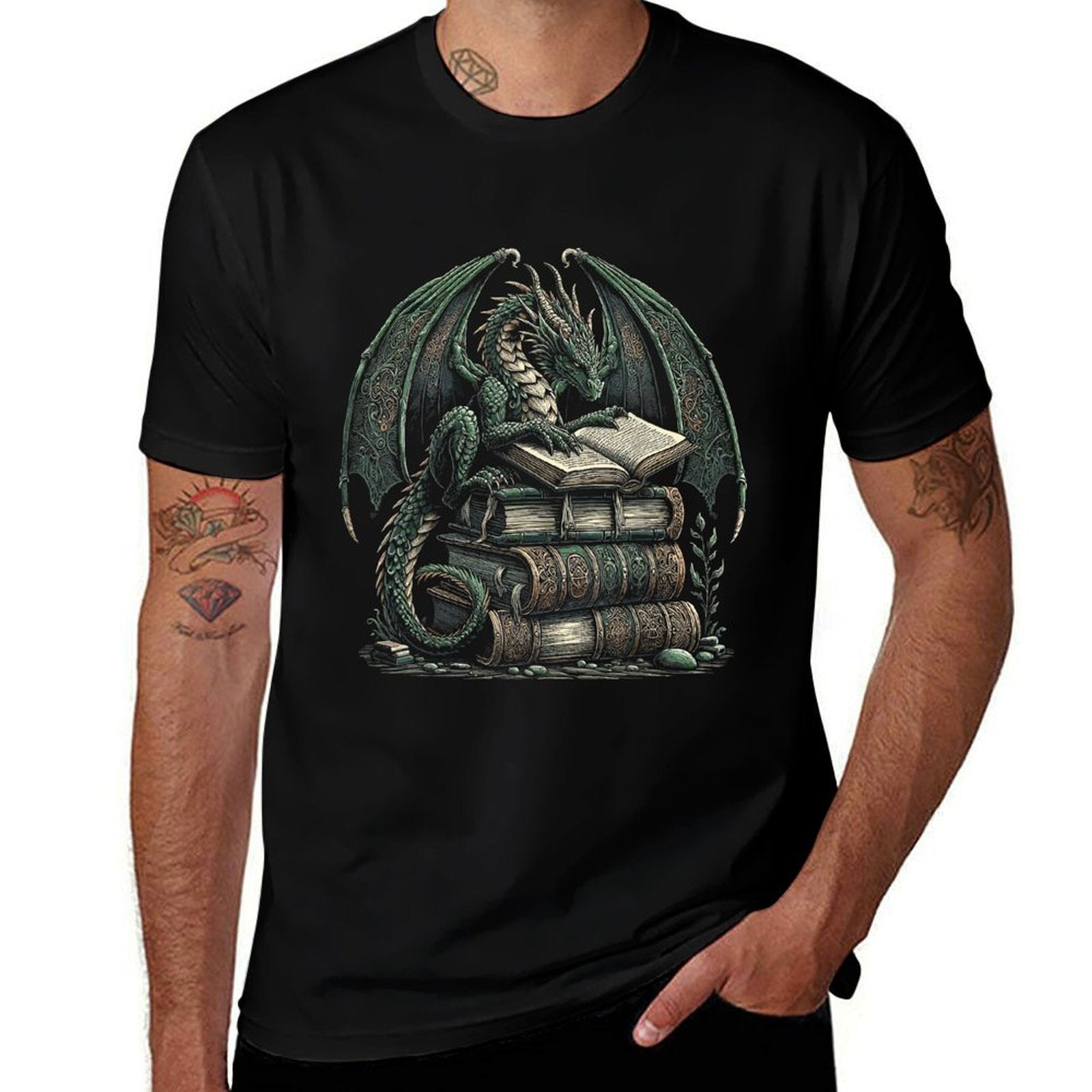 Bookworm Dragons Reading Book  Affordable Price T-Shirt