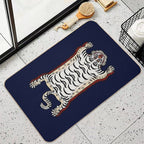 TIBETAN TIGER RUG 1-white  Stain-Proof Bath Mat