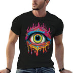Psychedelic Third Eye  Trippy Colorful Hippie Psychonaut  Breathable T-Shirt