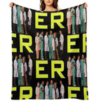 E.R. 90s CAST YOUNG GEORGE CLOONEY TRIBUTE Wrinkle-free Throw Blanket