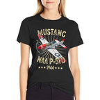 P-51D Mustang Vintage North American P-51D Fighter Warbirds  Durable T-Shirt