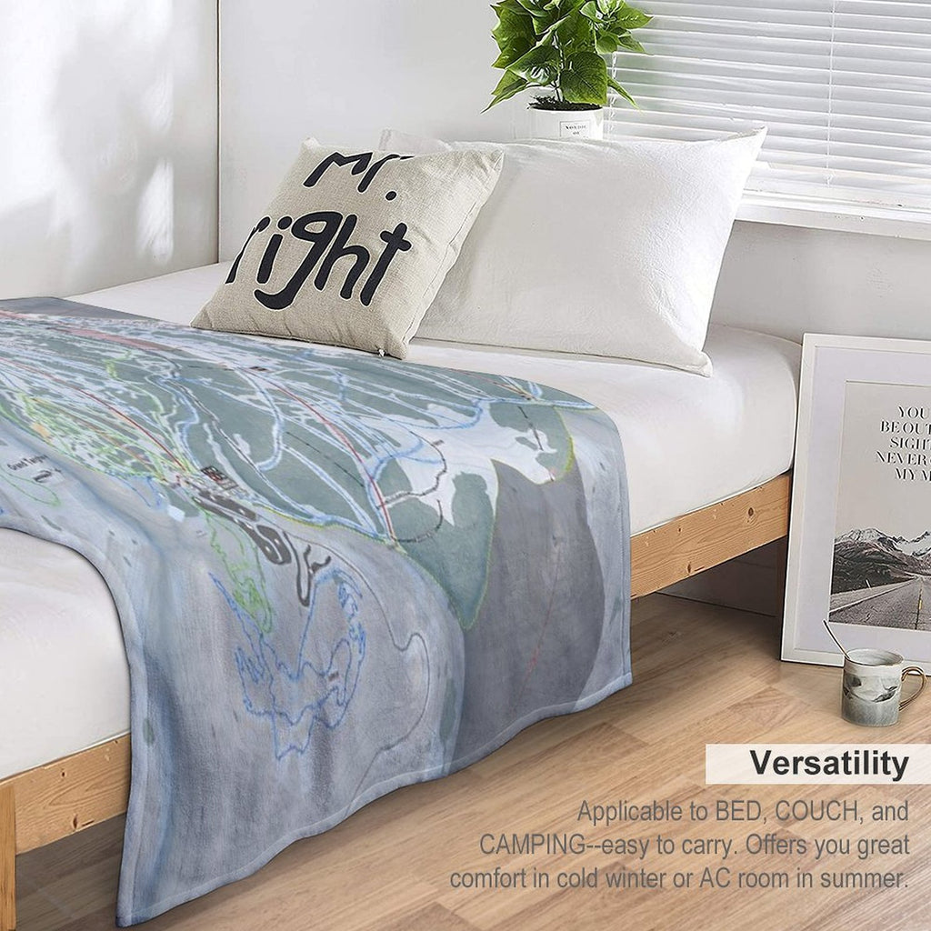 Grand Targhee Resort Trail Map Quick-dry Throw Blanket