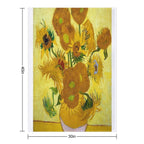 1889-Vincent Van Gogh-Sunflowers-73x95 Anti-pilling Throw Blanket