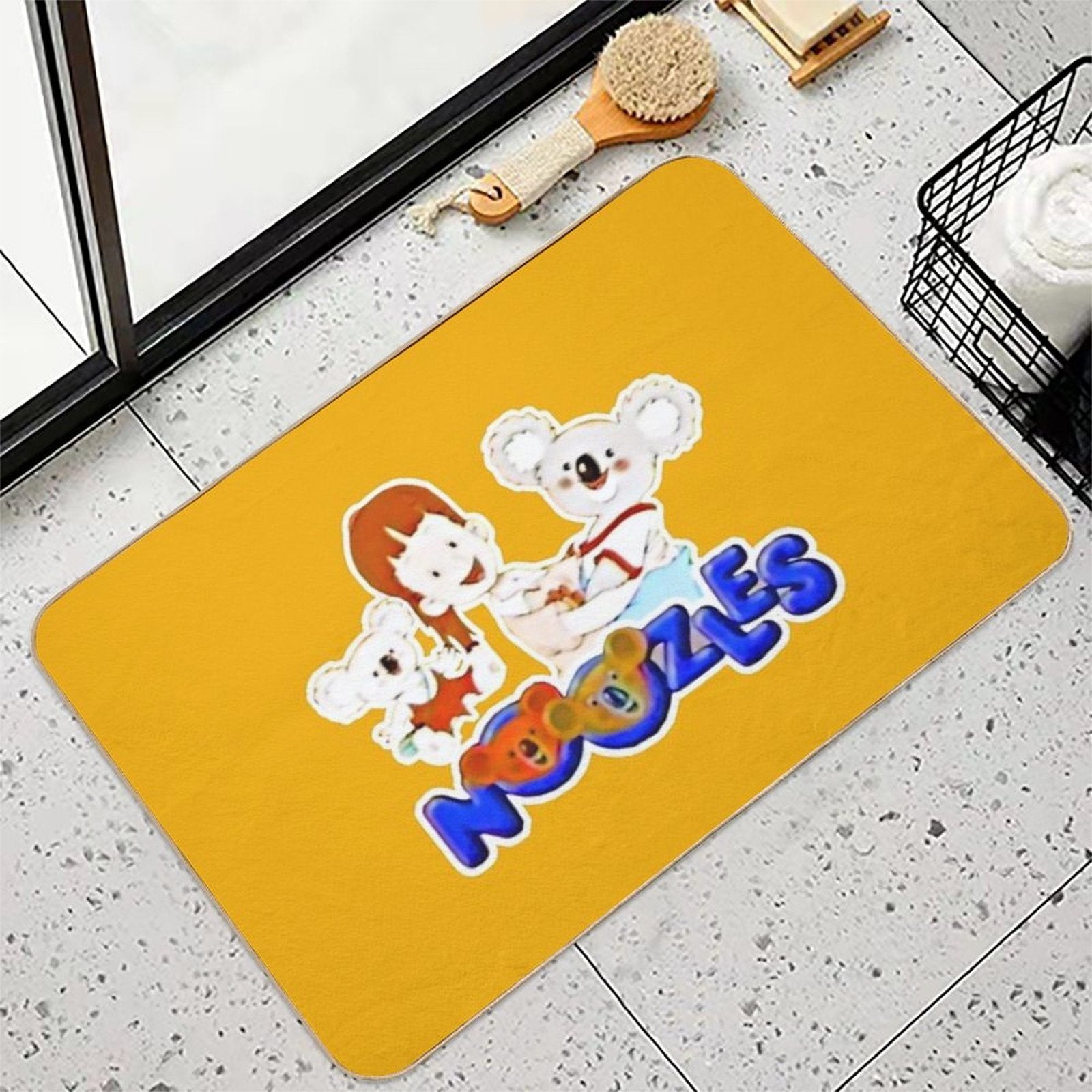 Retro 80s - 90s Noozles Sandy Blinky And Pinky Koala Throwback Tribute  Repositionable Bath Mat