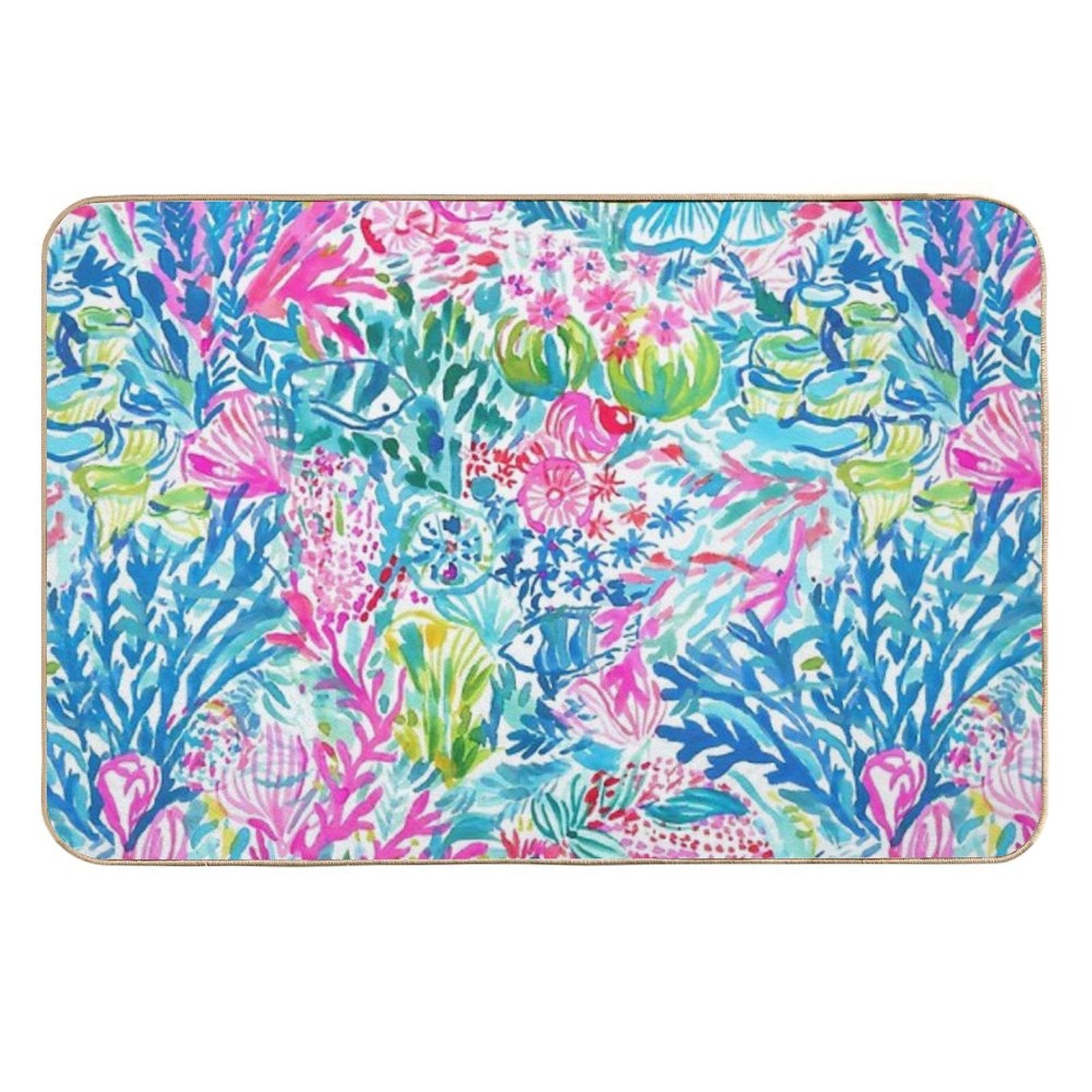 Summer Lily Ocean Holidays  Absorbent Bath Mat