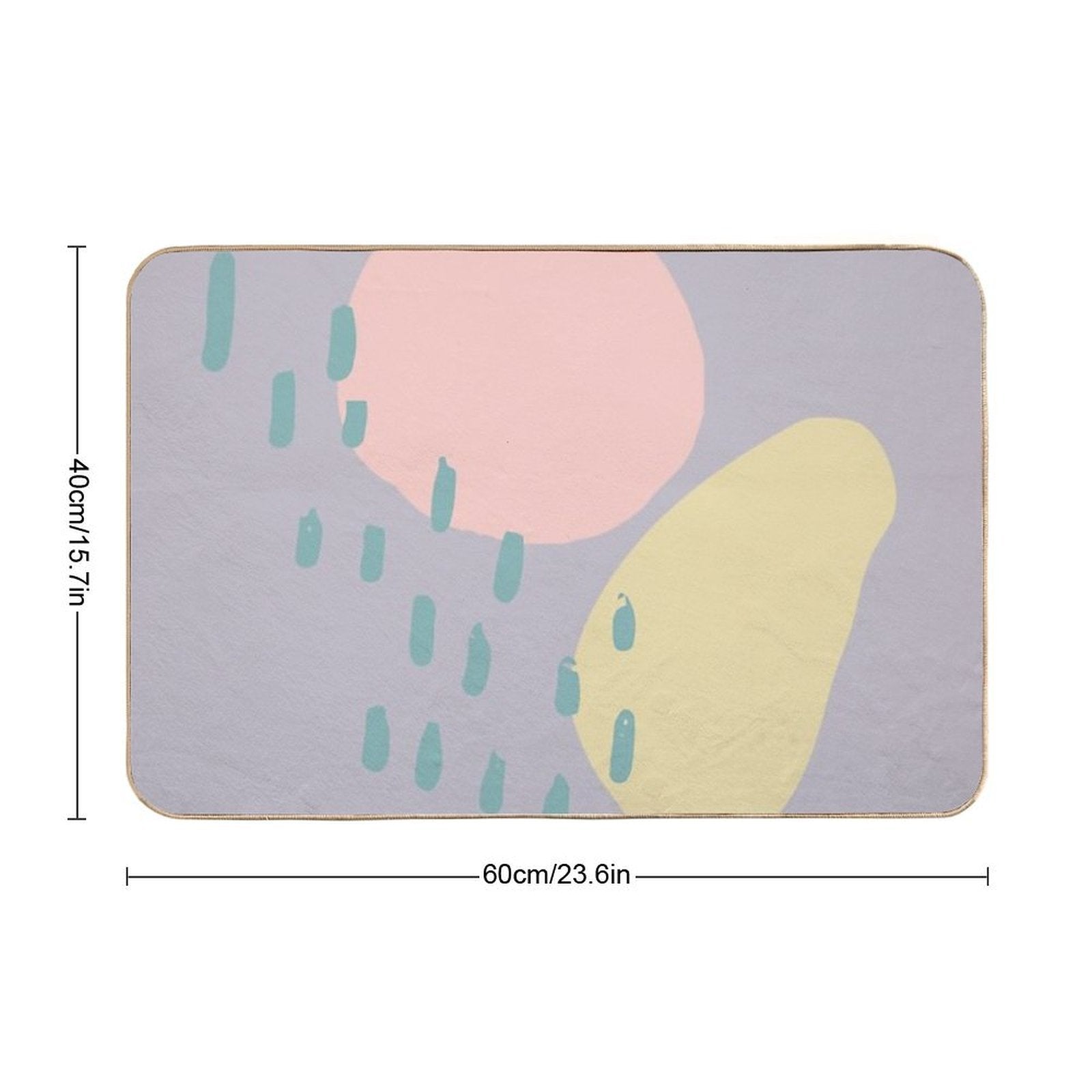 Pastel Soft Shapes  Multi-Purpose Bath Mat