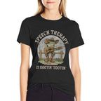 Speech Therapy Is Rootin Tootin Cute Western Frog SLP  Eco-friendly Material T-Shirt