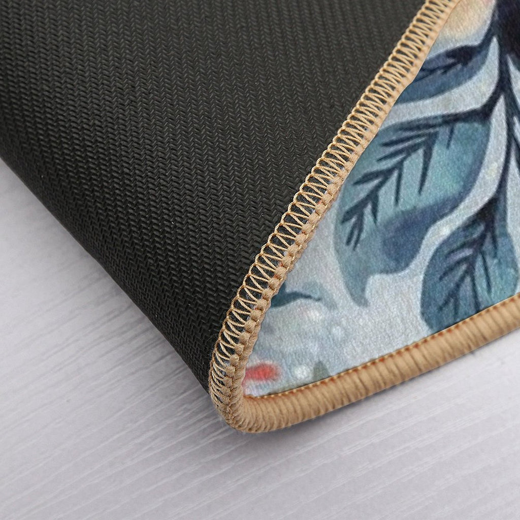 Watercolor Lavender Floral Seamless Design  Easy Maintenance Bath Mat