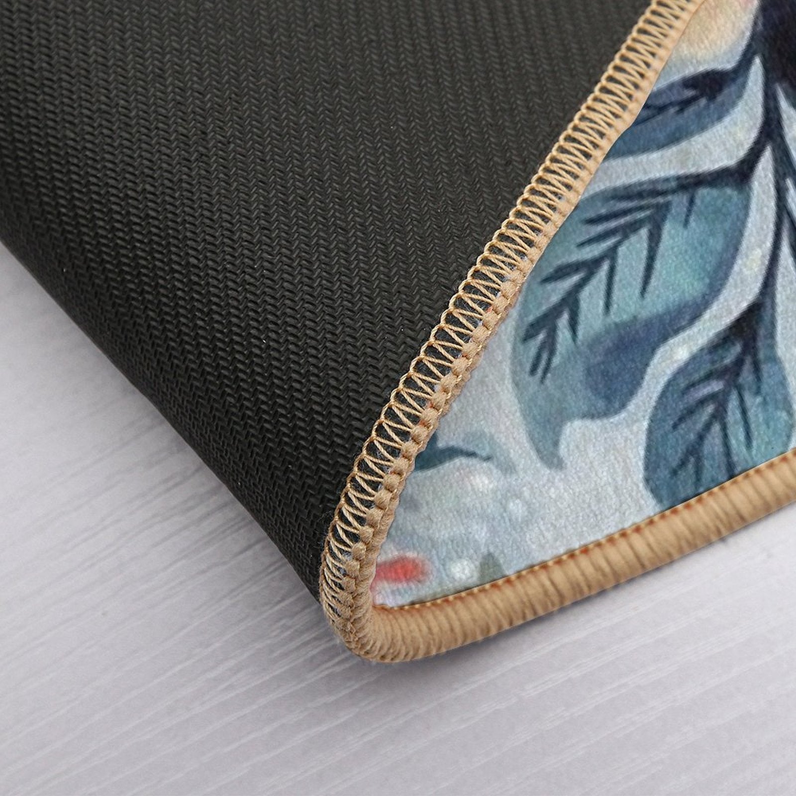 Watercolor Lavender Floral Seamless Design  Easy Maintenance Bath Mat