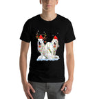 Great Pyrenees Christmas Tree Lights Reindeer Santa Xmas  Trendy Pattern T-Shirt