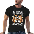 10 Years Of Driving Each Other Nuts Funny Couple Anniversary  Relaxed-fit T-Shirt
