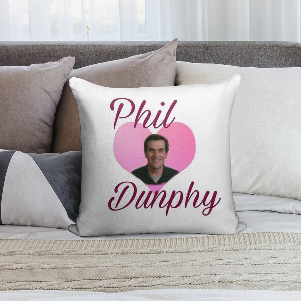 Modern Family Phil Dunphy Heart Meme Soft Bedroom Essential Throw Pillow