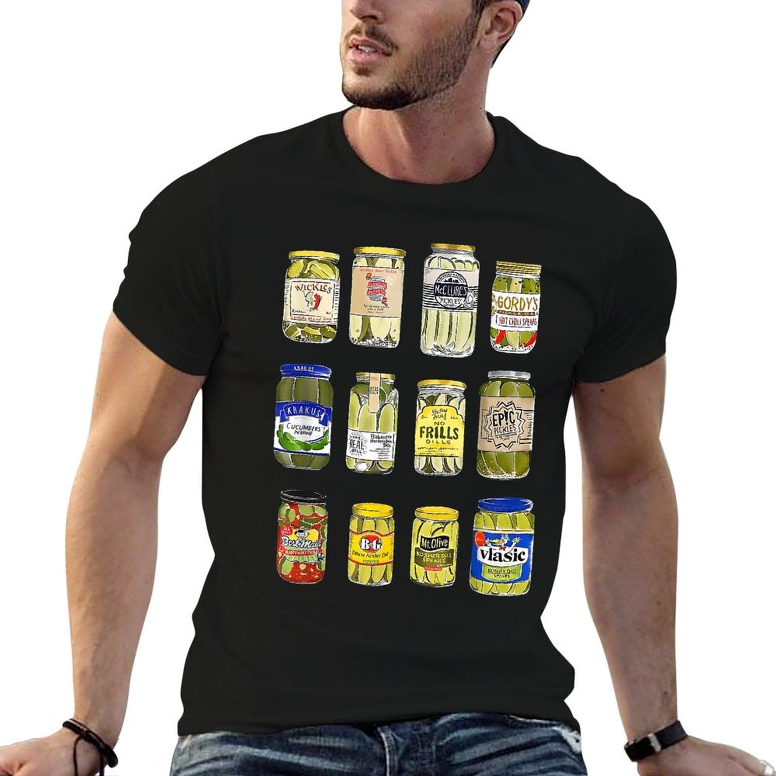 Vintage Canned Pickles Canning Season Pickle Jar Lovers Comfortable T-Shirt
