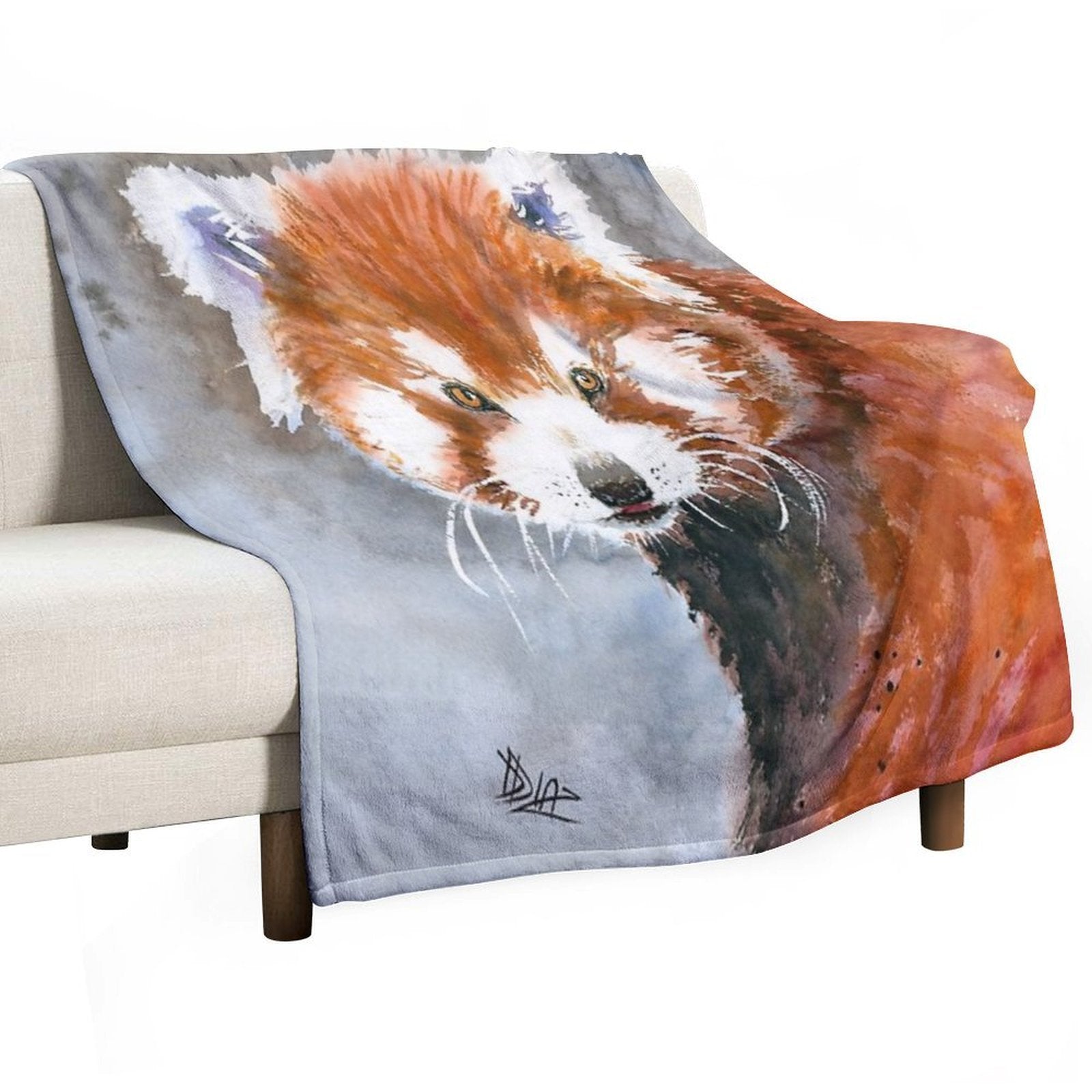 Red Panda Shrink-resistant Throw Blanket