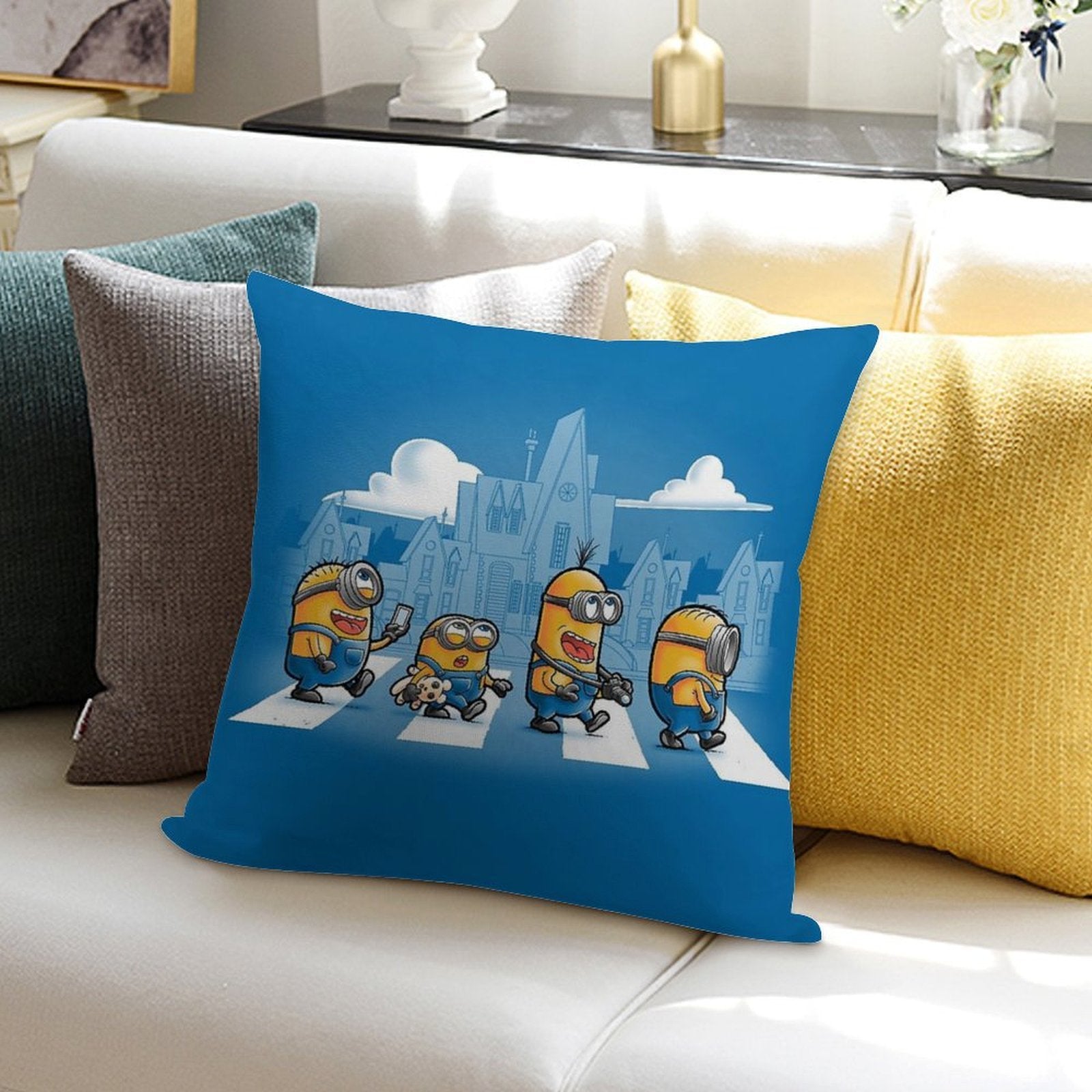 Minions Road Soft Decorative Cover Throw Pillow