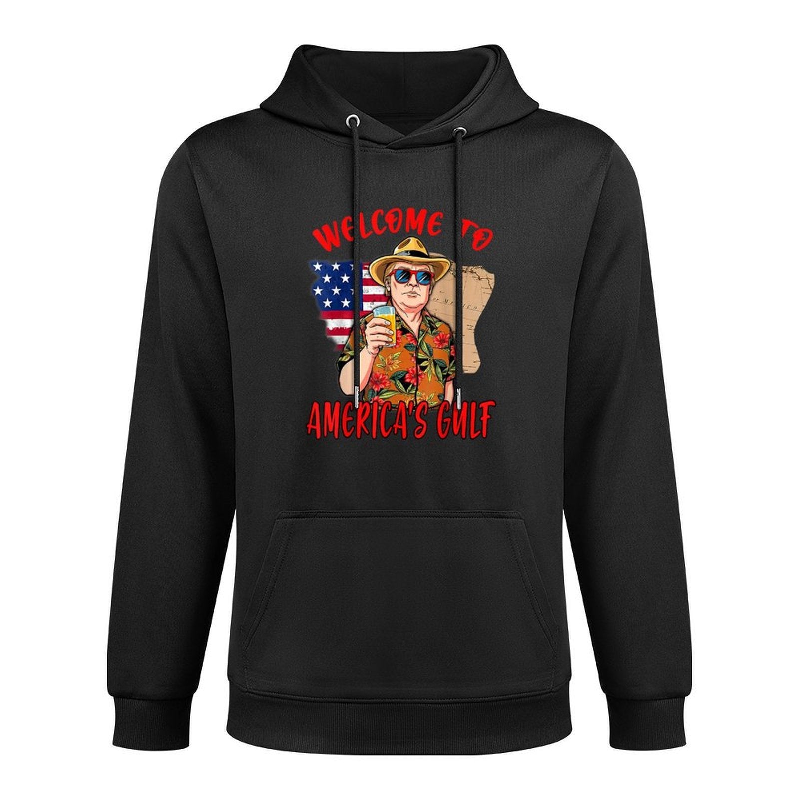 DA124-President Trump Welcome To America's Gulf Mexico Moisture-Wicking Hoodie
